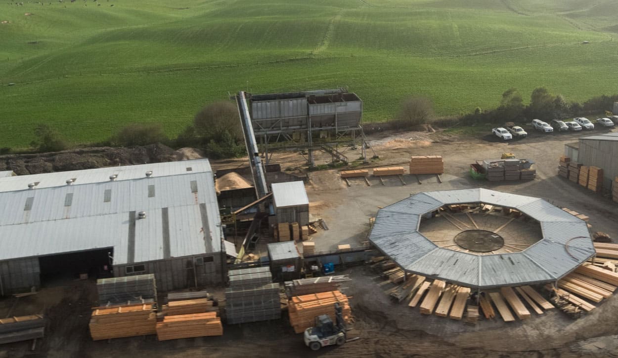 Timber Mill From Above